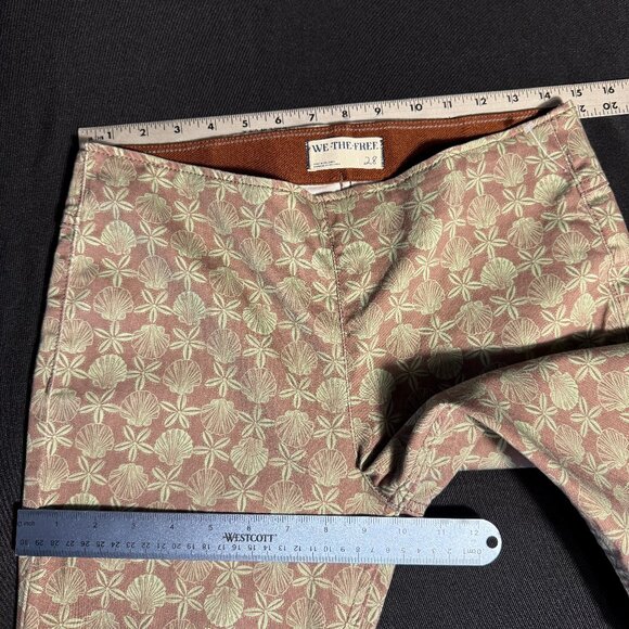 NWOT Free People Penny Pull On Printed Flare Jeans Sz 28 - Picture 9 of 14